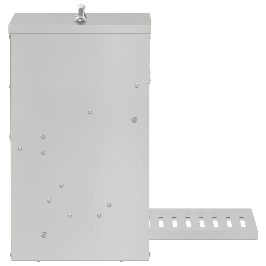 vidaXL Ταΐστρα Κοτόπουλου με Πεντάλ Ασημί 33 x 42 x 40 εκ.