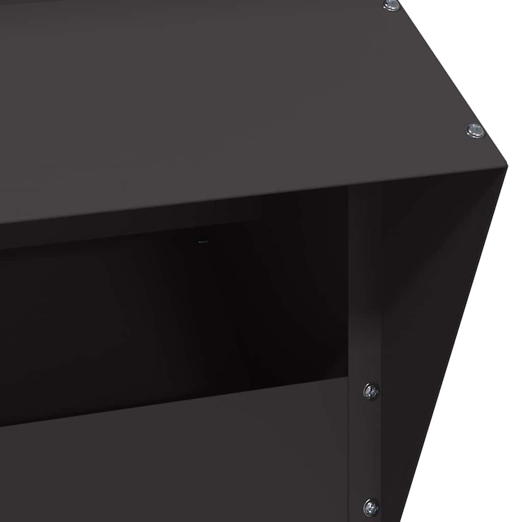 vidaXL Ταΐστρα κοτόπουλων Μαύρο 20 x 25 x 35 εκ. Ψυχρής Έλασης Χάλυβας