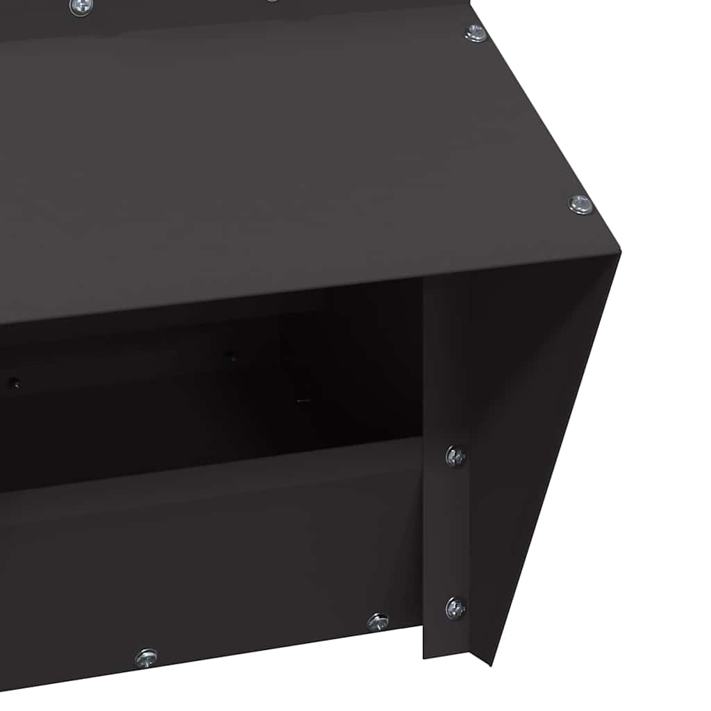 vidaXL Ταΐστρα κοτόπουλων Μαύρο 20 x 25 x 35 εκ. Ψυχρής Έλασης Χάλυβας