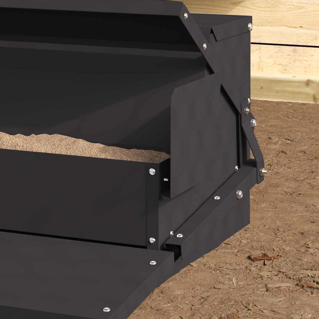 vidaXL Ταΐστρα Κοτόπουλου με Πεντάλ Μαύρο 50 x 40 x 29 εκ. 2 κιλά