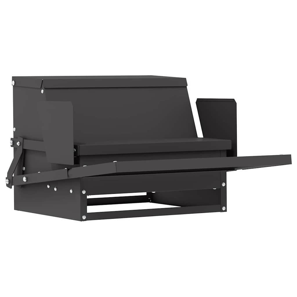 vidaXL Ταΐστρα Κοτόπουλου με Πεντάλ Μαύρο 50 x 40 x 29 εκ. 2 κιλά