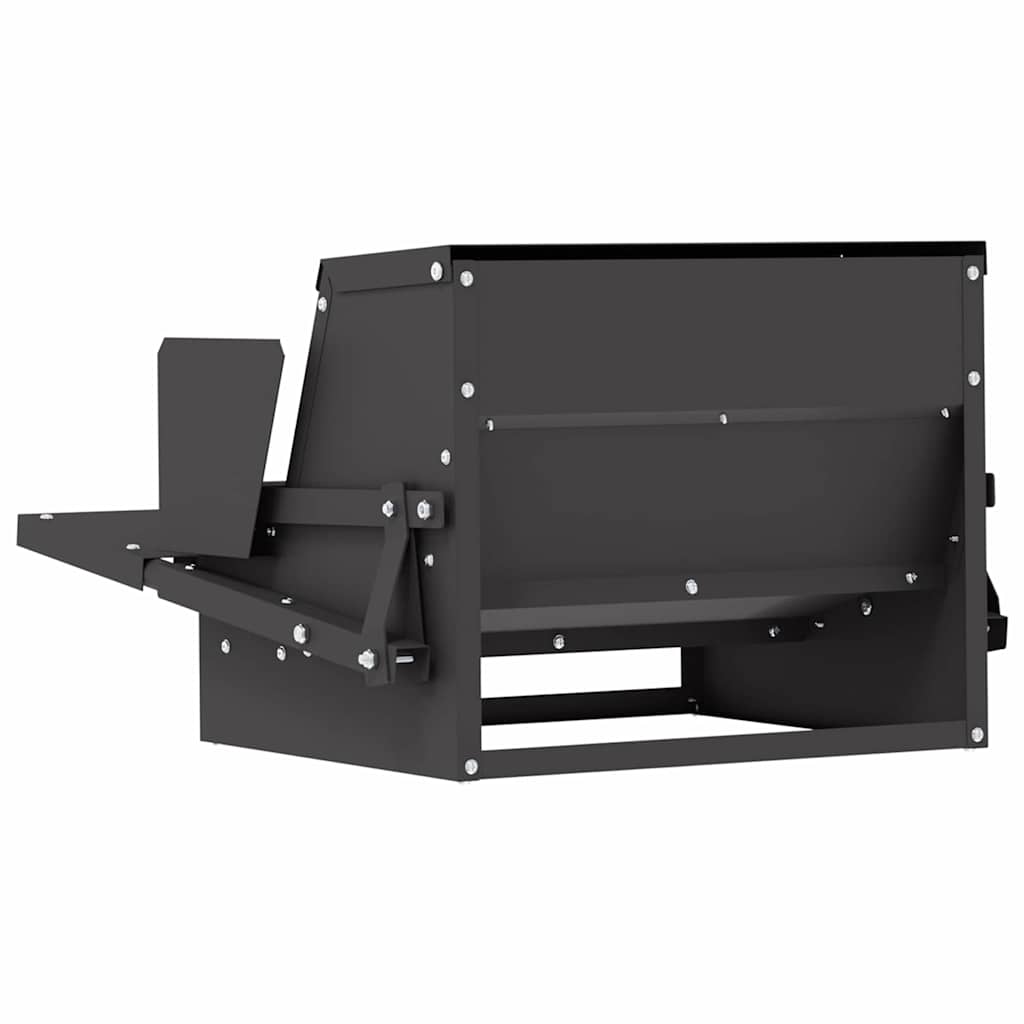 vidaXL Ταΐστρα Κοτόπουλου με Πεντάλ Μαύρο 50 x 40 x 29 εκ. 2 κιλά