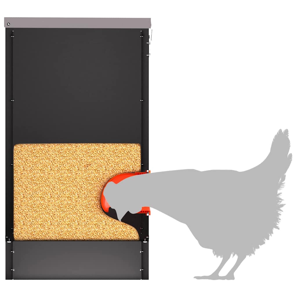 vidaXL Ταΐστρα κοτόπουλων 2 Μαύρο 60,5 x 29 x 51 εκ. 25 kg