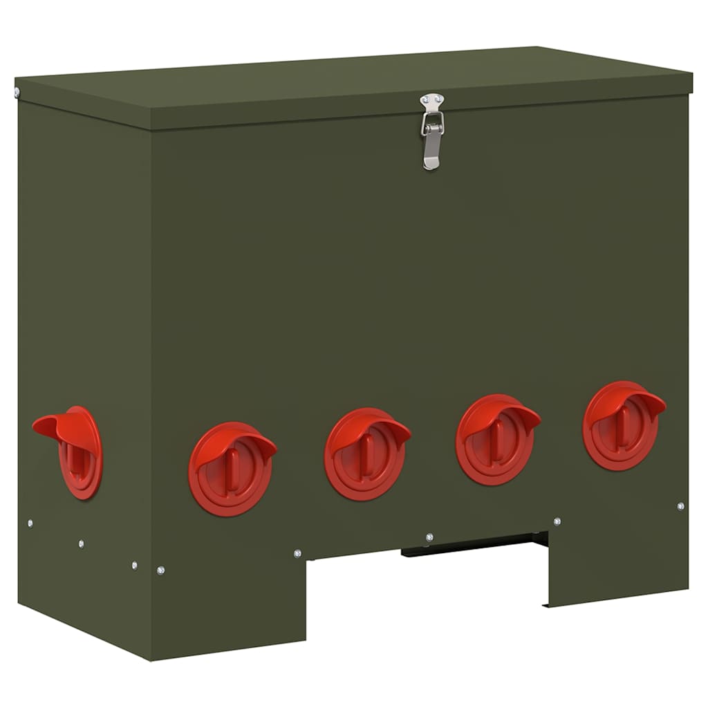 vidaXL Ταΐστρα κοτόπουλων 2 pcs Ελιά Πράσινη 60,5 x 29 x 51 εκ.