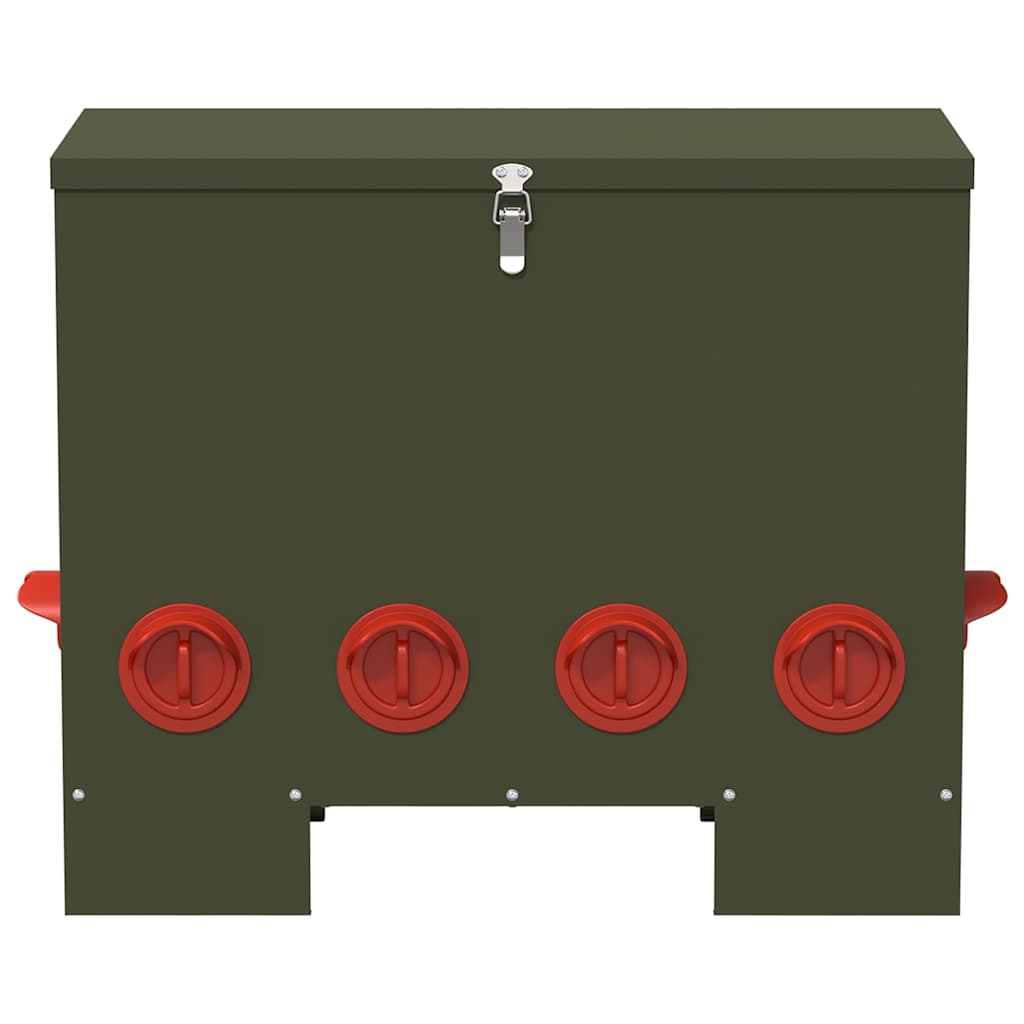 vidaXL Ταΐστρα κοτόπουλων 2 pcs Ελιά Πράσινη 60,5 x 29 x 51 εκ.