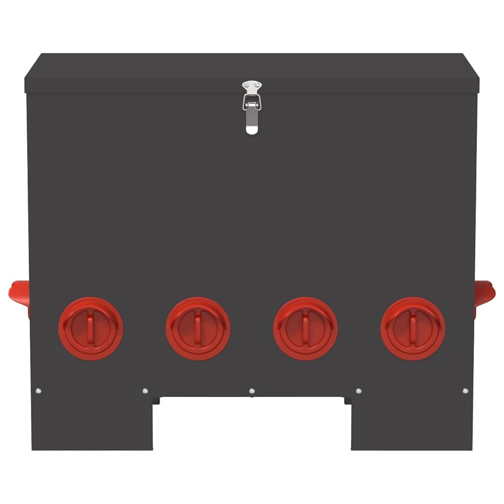 vidaXL Ταΐστρα κοτόπουλων 2 pcs Μαύρο 60,5 x 29 x 51 εκ.