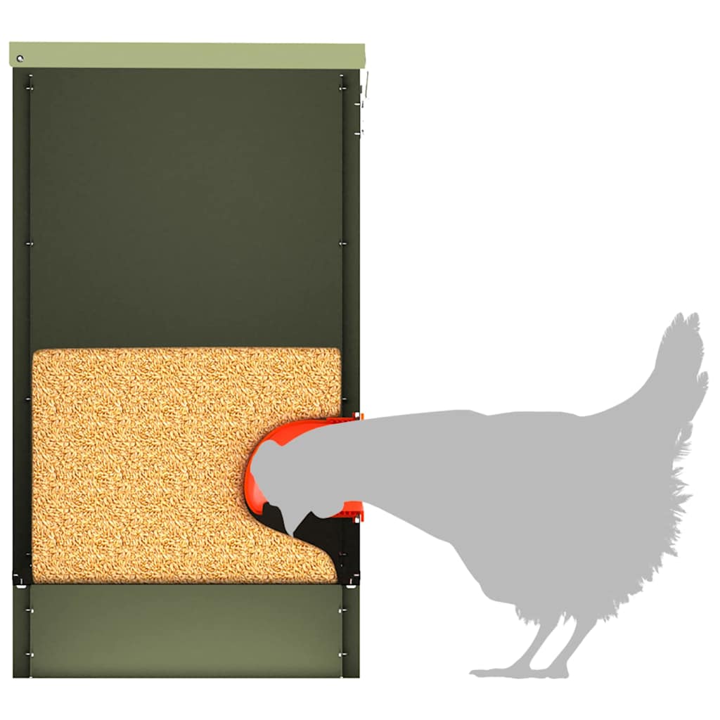 vidaXL Ταΐστρα κοτόπουλων 2 Λαδί 60,5 x 29 x 51 εκ. 25 kg