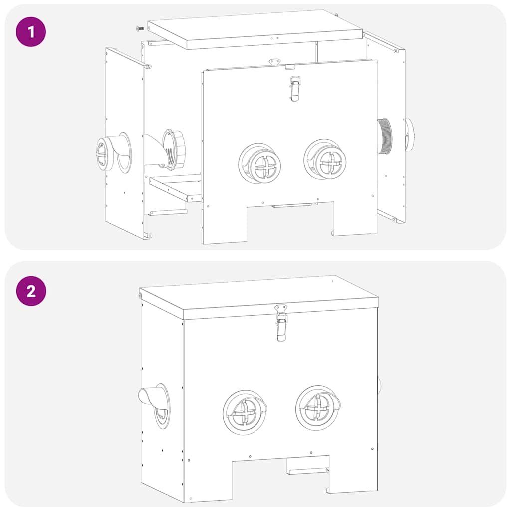 vidaXL Ταΐστρα κοτόπουλων 2 Μαύρο 40,5 x 25 x 38 εκ. 20 kg