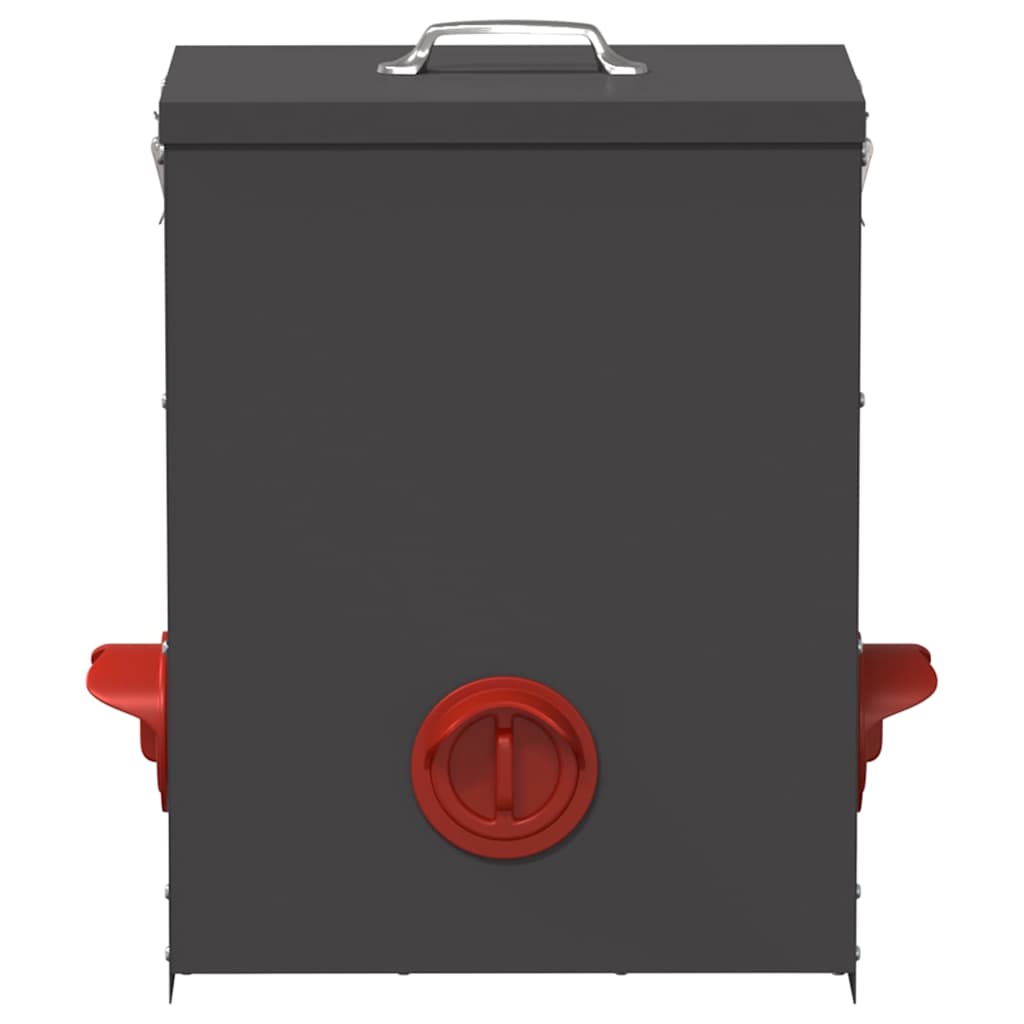 vidaXL Ταΐστρα κοτόπουλων 2 pcs Μαύρο 32,5 x 20,5 x 43 εκ