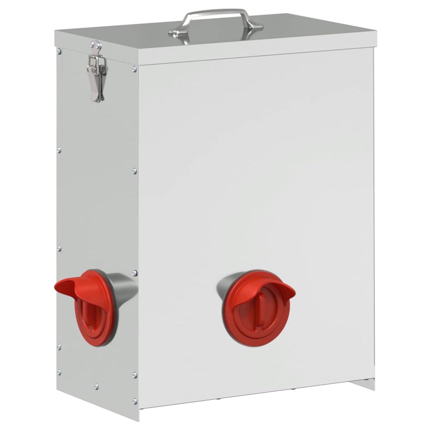 vidaXL Ταΐστρα κοτόπουλων 2 Ασημί 32,5 x 20,5 x 43 εκ 25 kg