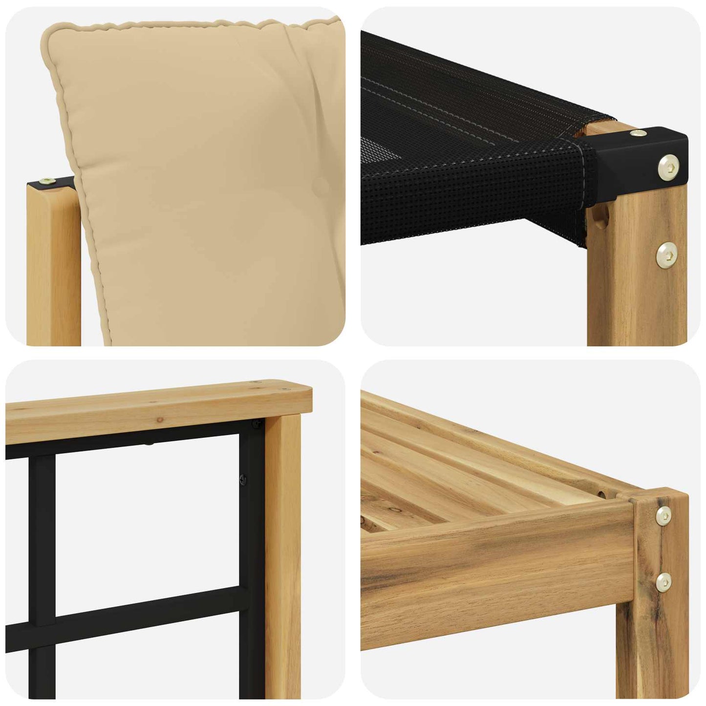 vidaXL Σειρά Καναπέ Εξωτερικού με μαξιλάρι 8 pcs Λευκό και Μπεζ