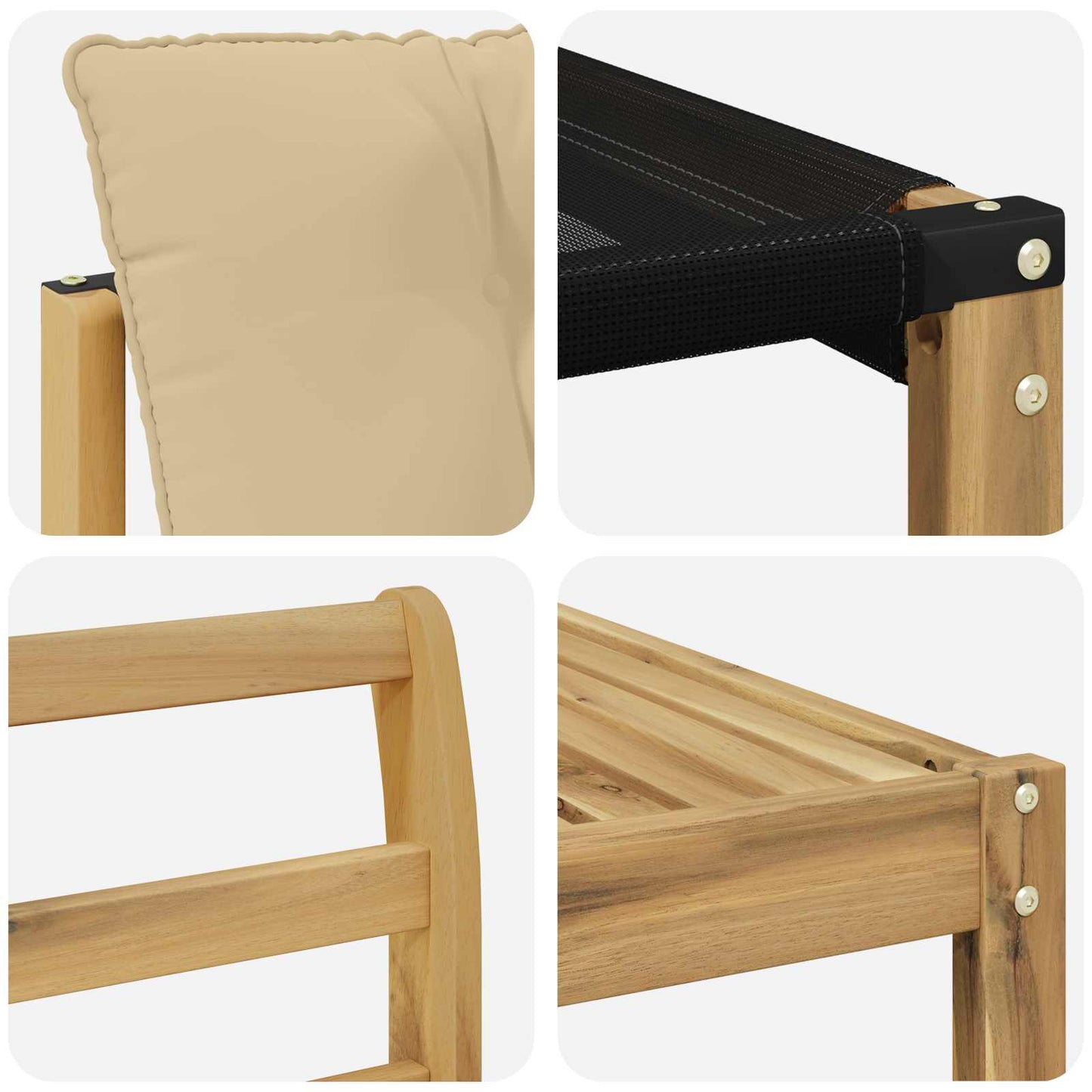 vidaXL Σειρά Καναπέ Εξωτερικού με μαξιλάρι 9 pcs Λευκό και Μπεζ