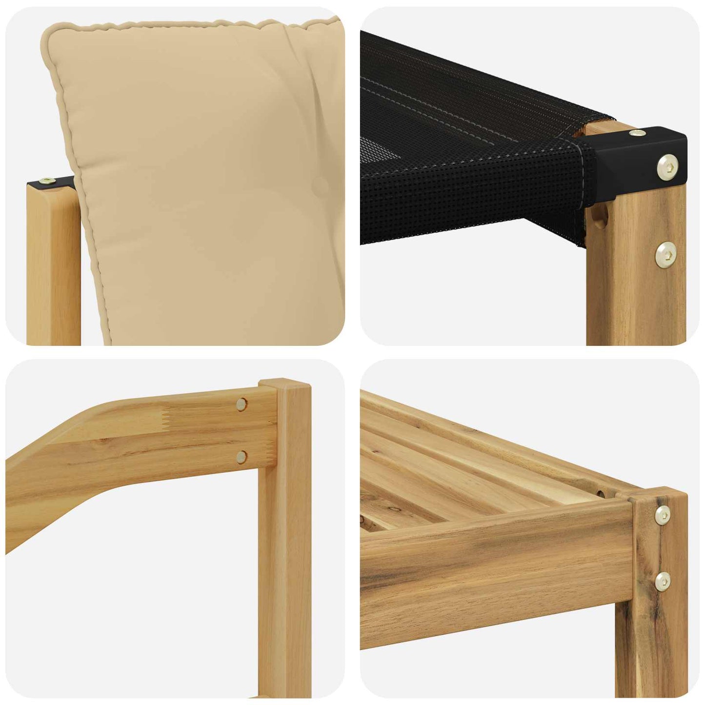 vidaXL Σειρά Καναπέ Εξωτερικού με μαξιλάρι 10 pcs Λευκό και Μπεζ
