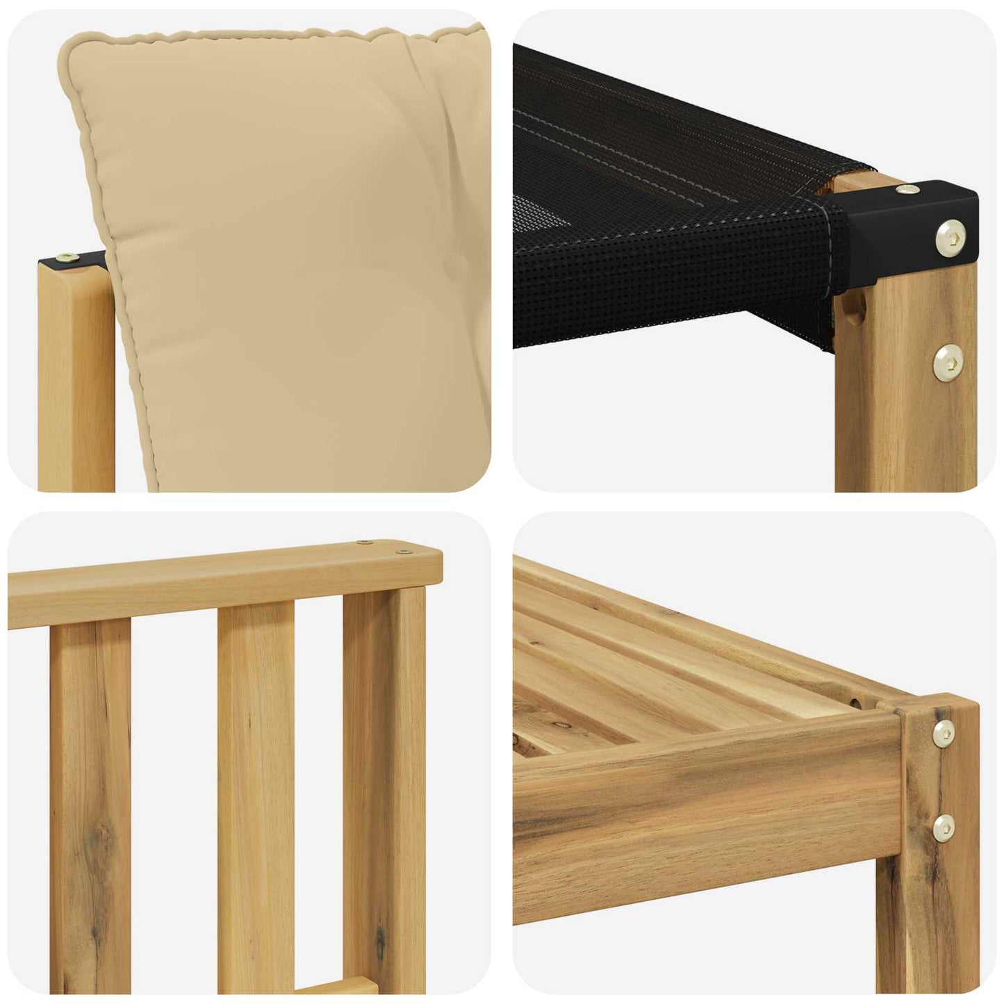 vidaXL Σειρά Καναπέ Εξωτερικού με μαξιλάρι 11 pcs Λευκό και Μπεζ