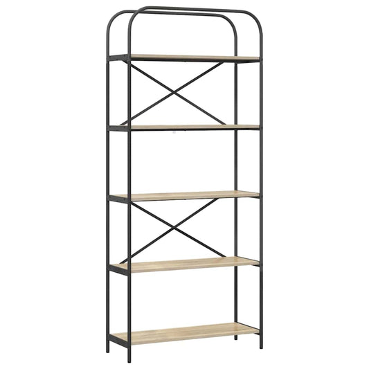 vidaXL Ράφι Βιβλίων Δρύς Sonoma 80 x 30 x 183 εκ Επεξεργασμένο ξύλο