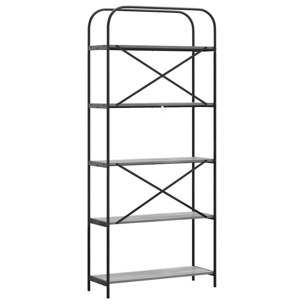 vidaXL Ράφι Βιβλίων Γκρι sonoma 80 x 30 x 183 εκ Επεξεργασμένο ξύλο