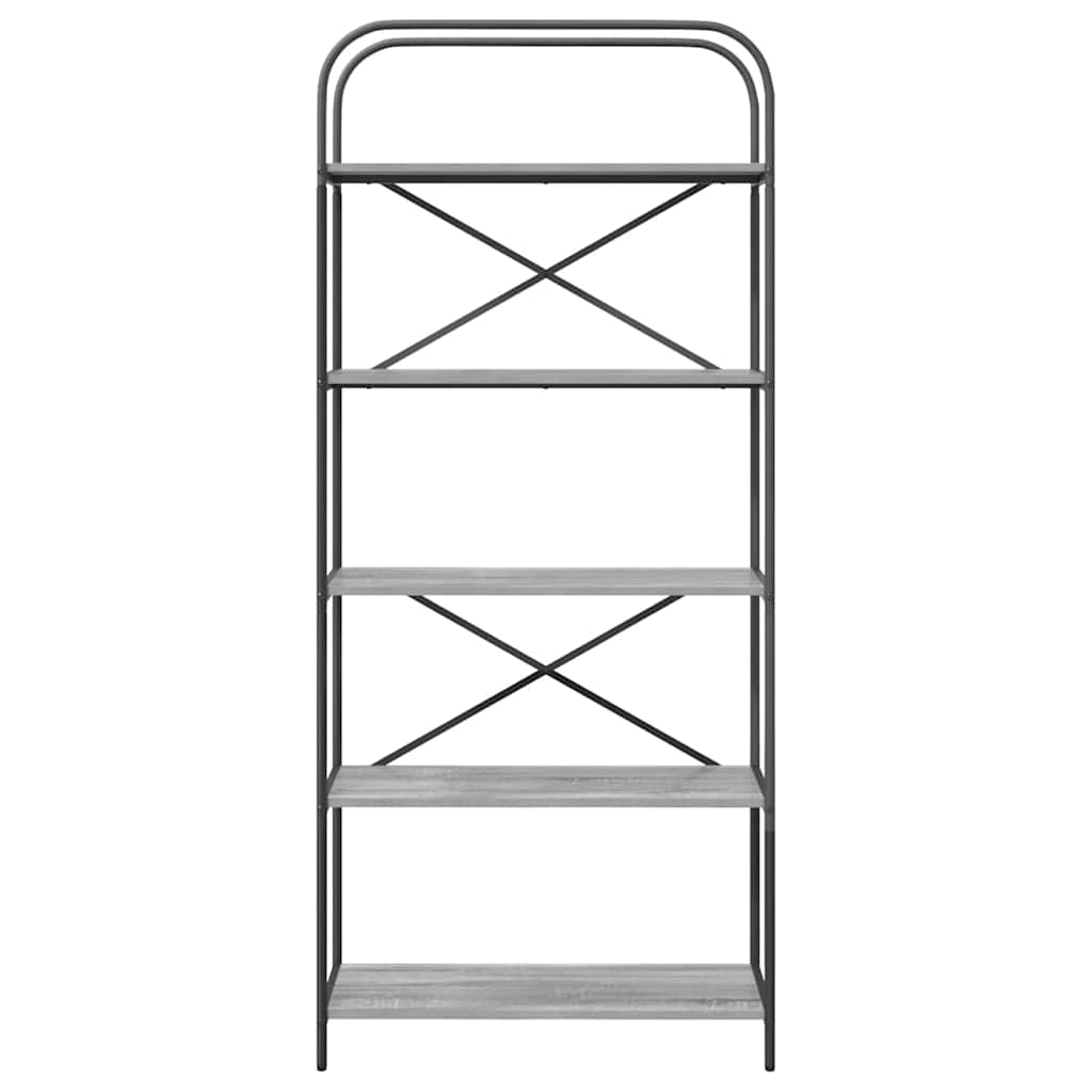 vidaXL Ράφι Βιβλίων Γκρι sonoma 80 x 30 x 183 εκ Επεξεργασμένο ξύλο