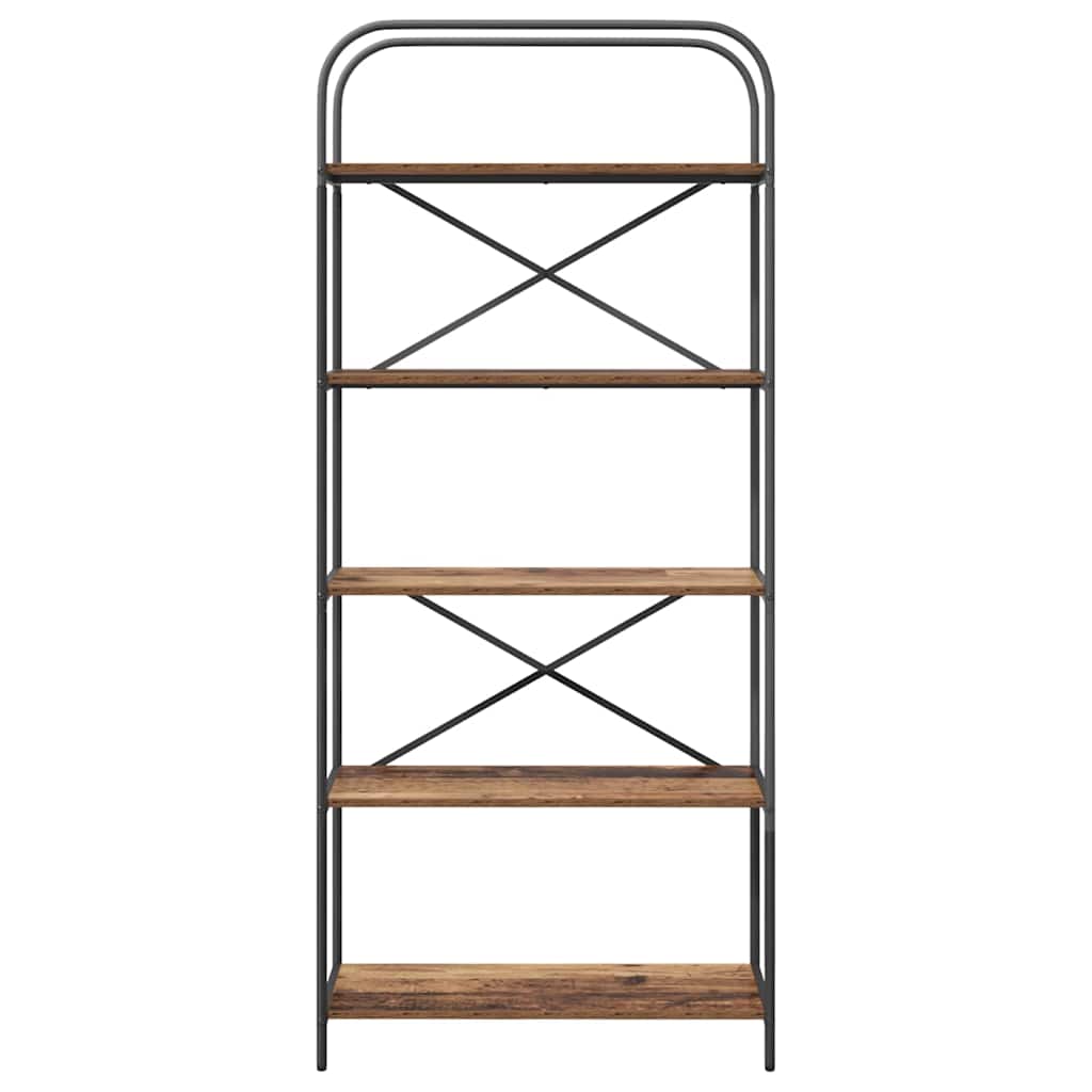 vidaXL Ράφι Βιβλίων Παλαιό ξύλο 80 x 30 x 183 εκ Επεξεργασμένο ξύλο