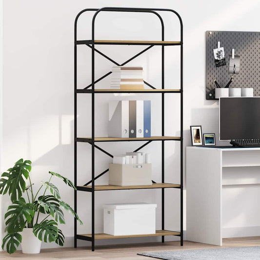 vidaXL Ράφι Βιβλίων Artisan Oak 80 x 30 x 183 εκ Επεξεργασμένο ξύλο