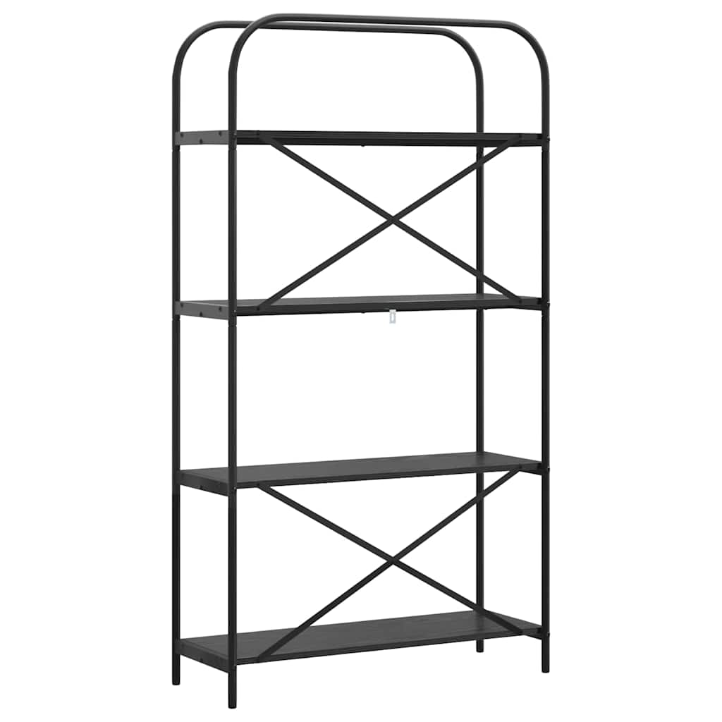 vidaXL Ράφι Βιβλίων Μαύρη δρυς 80 x 30 x 146 εκ Επεξεργασμένο ξύλο