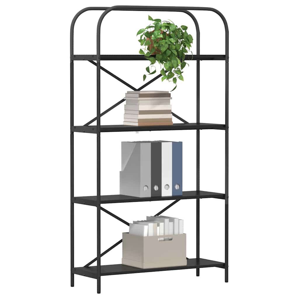 vidaXL Ράφι Βιβλίων Μαύρη δρυς 80 x 30 x 146 εκ Επεξεργασμένο ξύλο