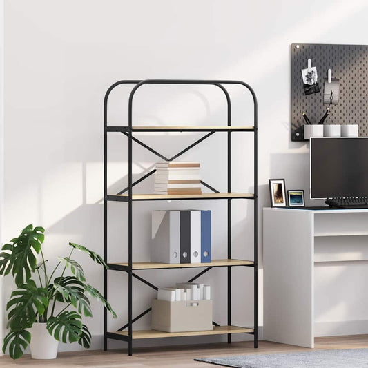 vidaXL Ράφι Βιβλίων Δρύς Sonoma 80 x 30 x 146 εκ Επεξεργασμένο ξύλο