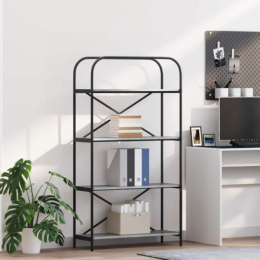 vidaXL Ράφι Βιβλίων Γκρίζο Σονομα 80 x 30 x 146 εκ Επεξεργασμένο ξύλο