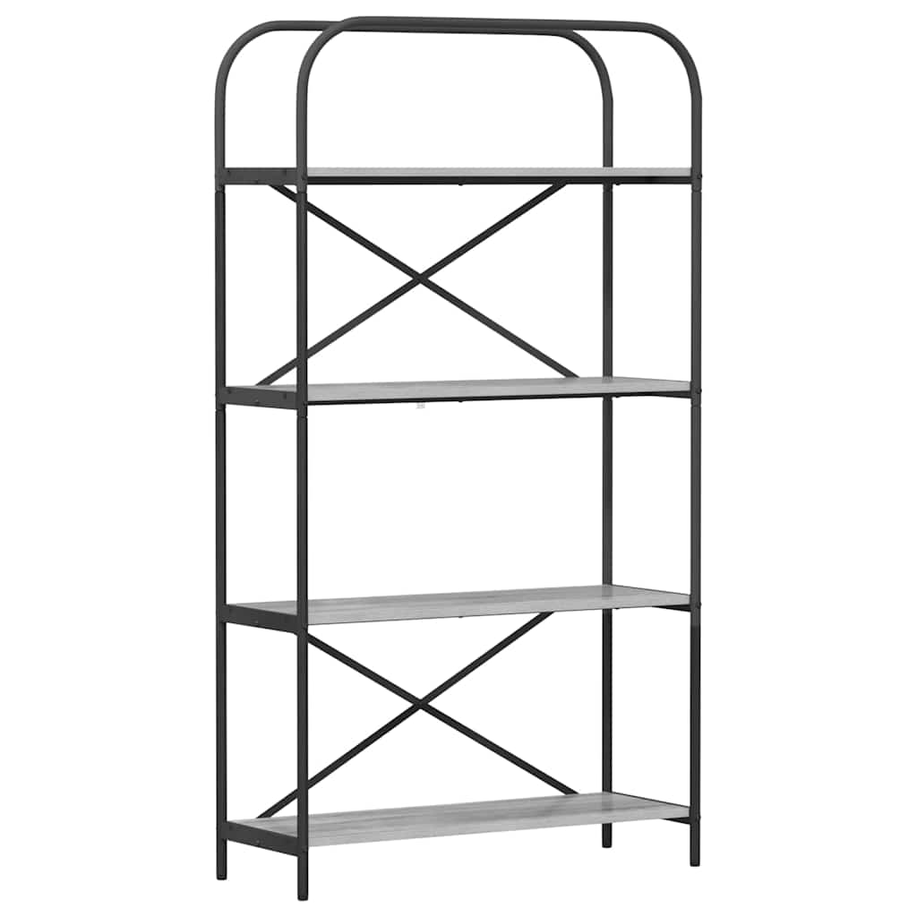 vidaXL Ράφι Βιβλίων Γκρι sonoma 80 x 30 x 146 εκ Επεξεργασμένο ξύλο