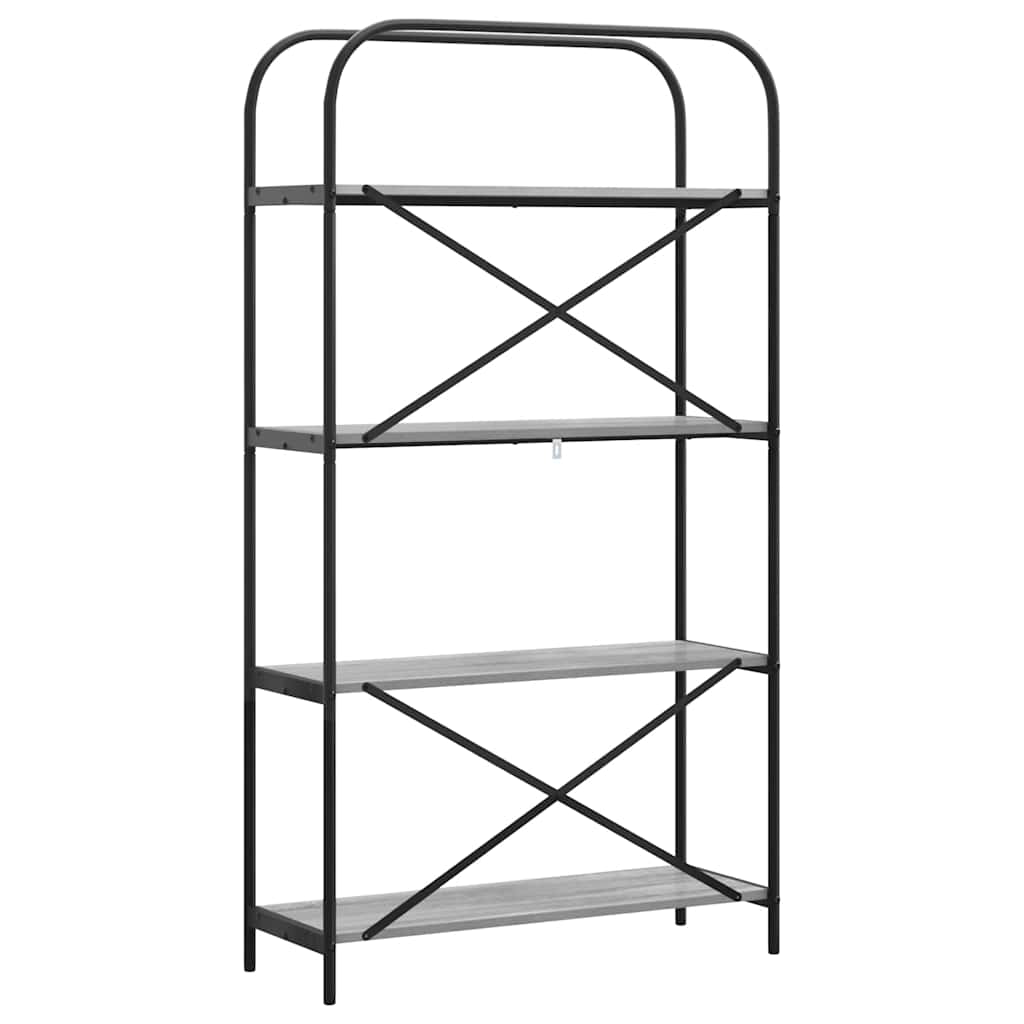 vidaXL Ράφι Βιβλίων Γκρι sonoma 80 x 30 x 146 εκ Επεξεργασμένο ξύλο