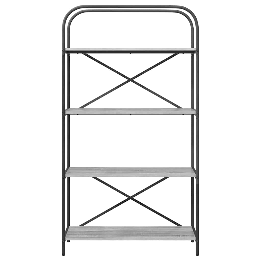 vidaXL Ράφι Βιβλίων Γκρι sonoma 80 x 30 x 146 εκ Επεξεργασμένο ξύλο