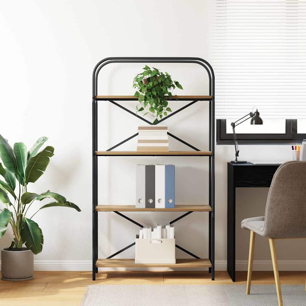 vidaXL Ράφι Βιβλίων artisan δρυς 80 x 30 x 146 εκ Επεξεργασμένο ξύλο