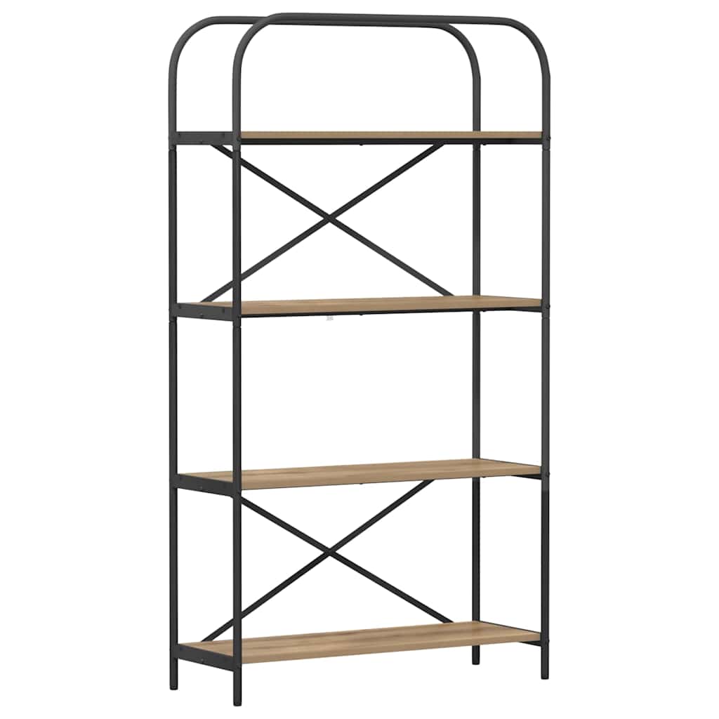 vidaXL Ράφι Βιβλίων artisan δρυς 80 x 30 x 146 εκ Επεξεργασμένο ξύλο