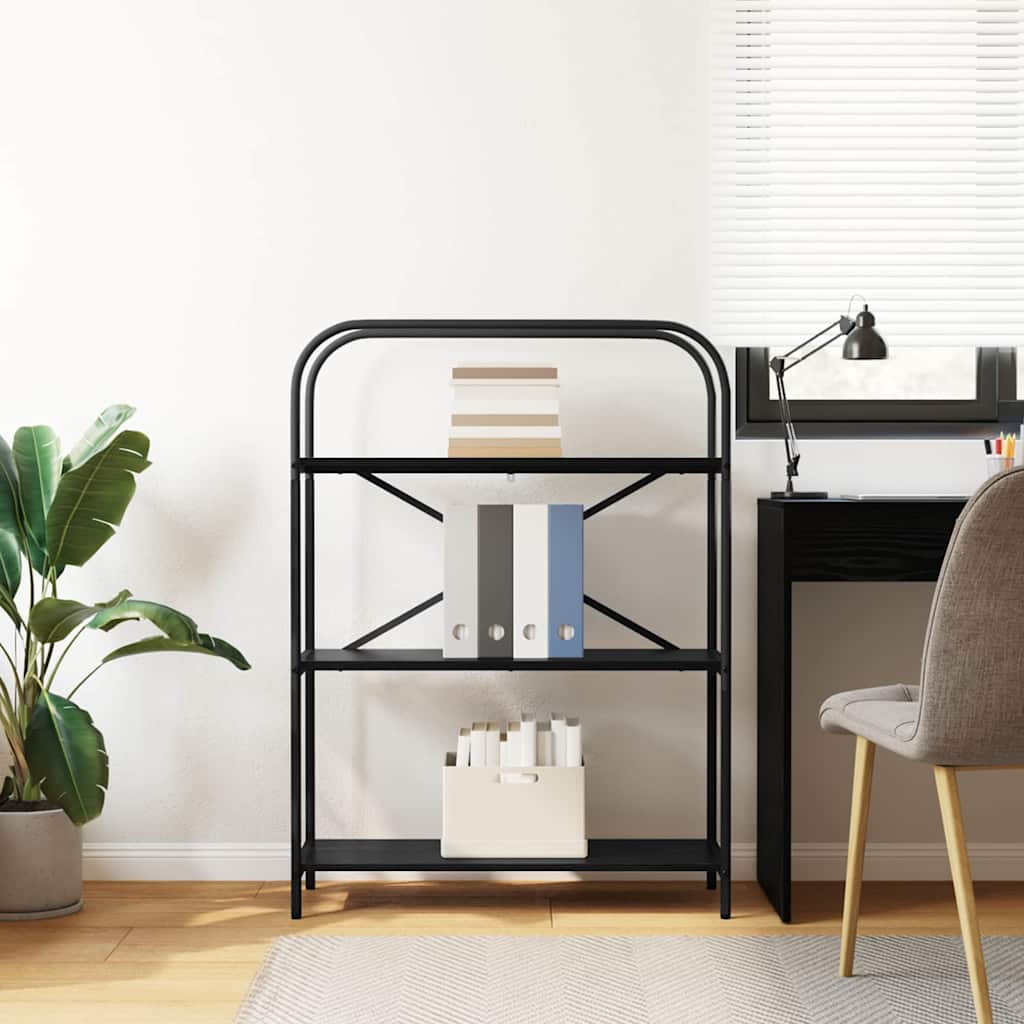 vidaXL Ράφι Βιβλίων Μαύρη δρυς 80 x 30 x 109 εκ Επεξεργασμένο ξύλο