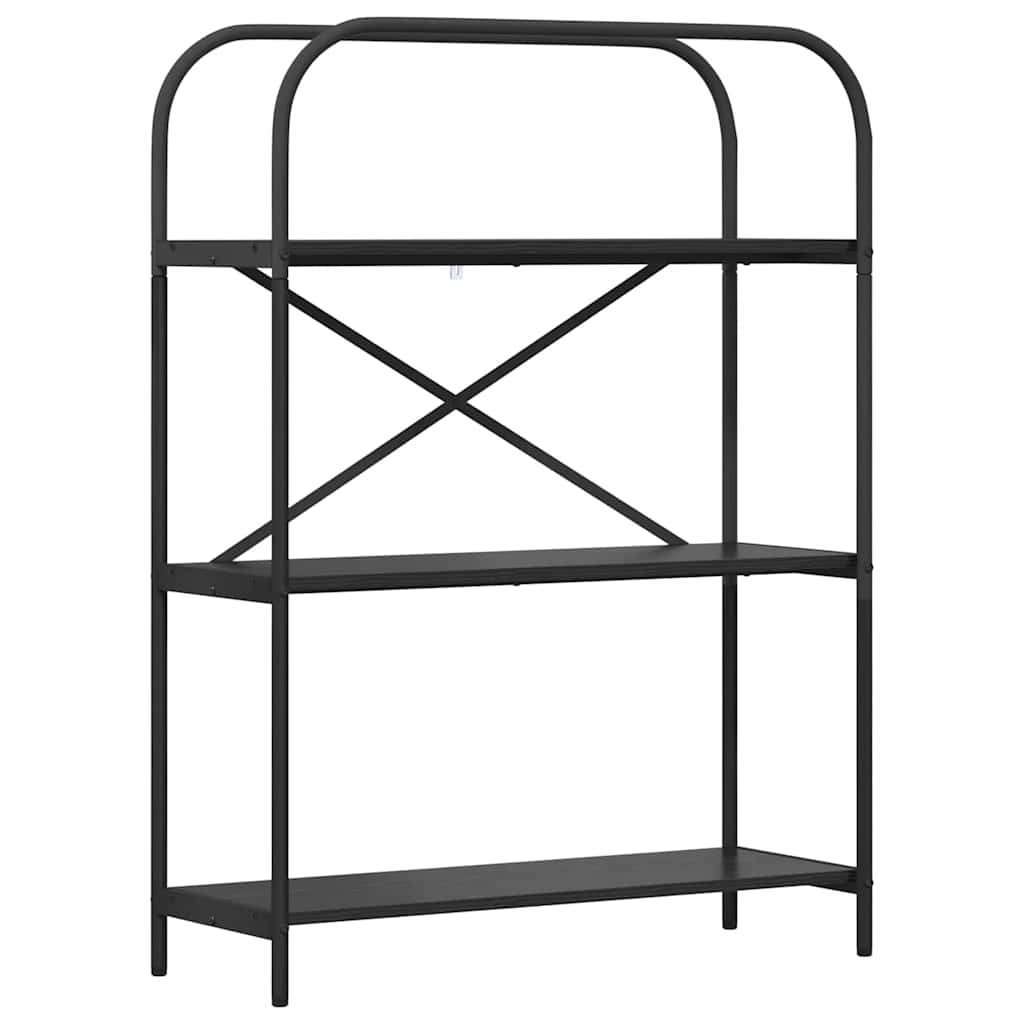 vidaXL Ράφι Βιβλίων Μαύρη δρυς 80 x 30 x 109 εκ Επεξεργασμένο ξύλο
