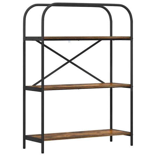 vidaXL Ράφι Βιβλίων Καπνιστή δρυς 80 x 30 x 109 εκ Επεξεργασμένο ξύλο