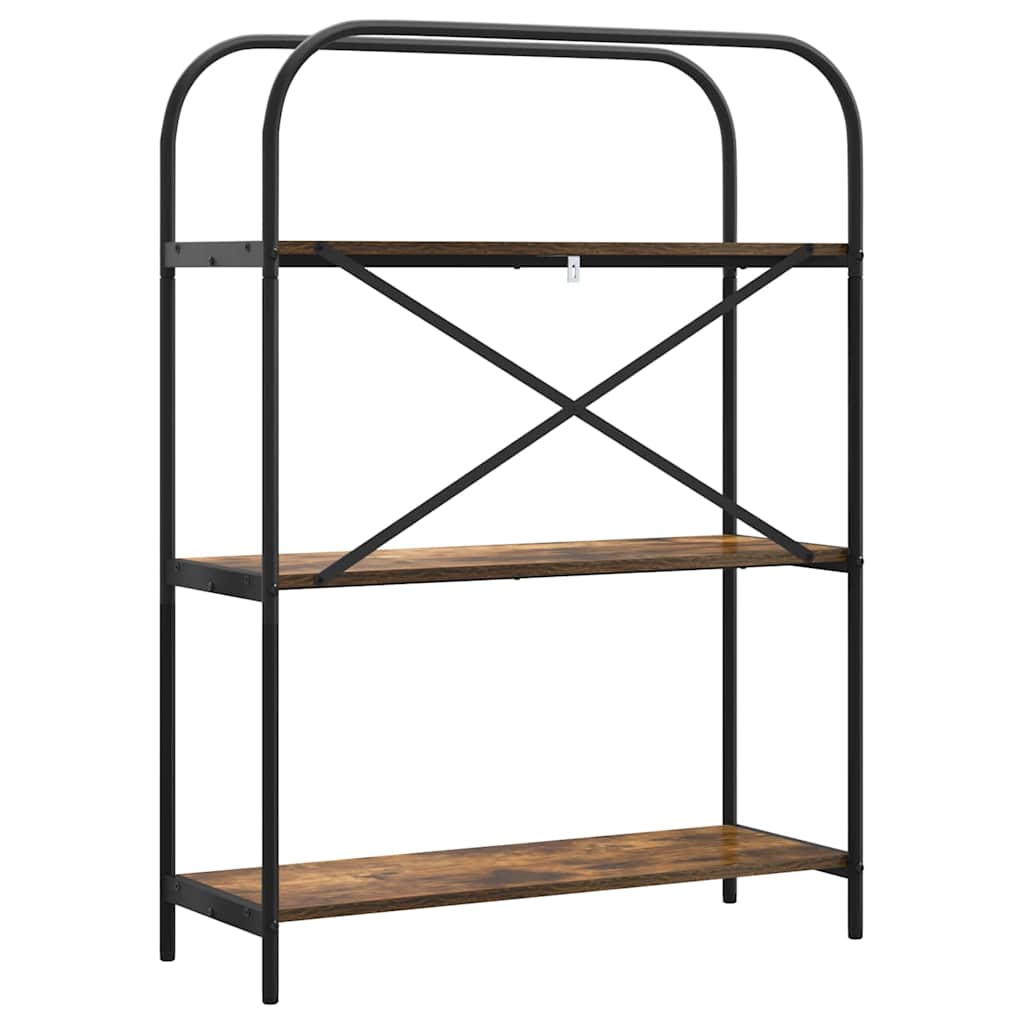 vidaXL Ράφι Βιβλίων Καπνιστή δρυς 80 x 30 x 109 εκ Επεξεργασμένο ξύλο