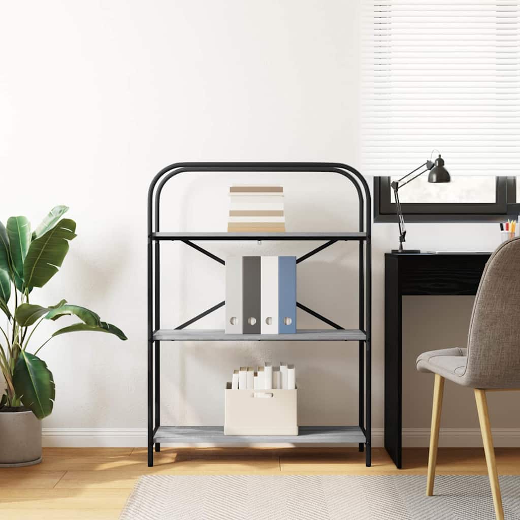 vidaXL Ράφι Βιβλίων Γκρι sonoma 80 x 30 x 109 εκ Επεξεργασμένο ξύλο