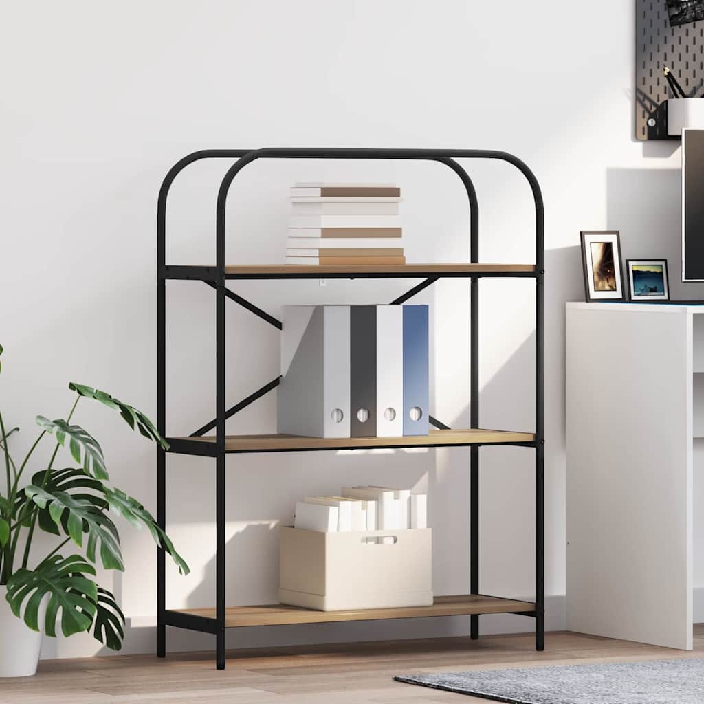 vidaXL Ράφι Βιβλίων artisan δρυς 80 x 30 x 109 εκ Επεξεργασμένο ξύλο