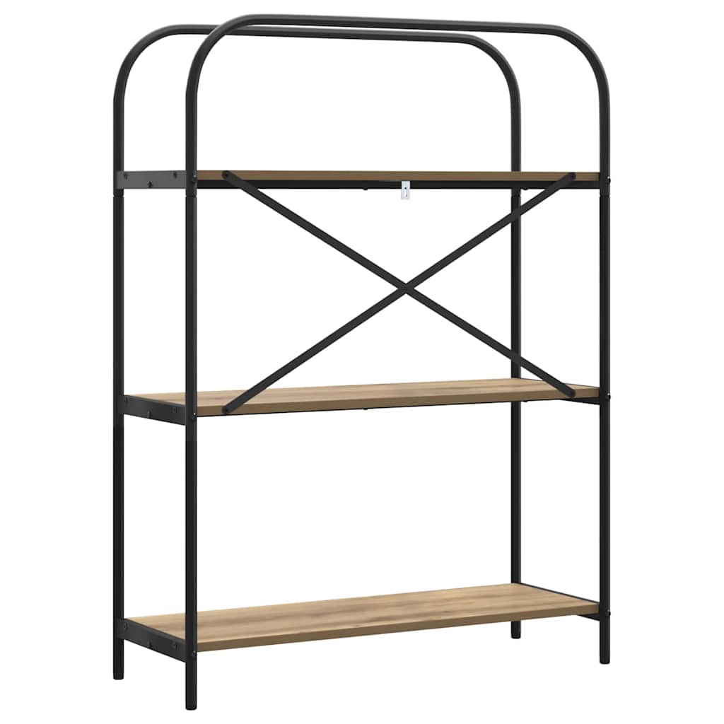 vidaXL Ράφι Βιβλίων artisan δρυς 80 x 30 x 109 εκ Επεξεργασμένο ξύλο