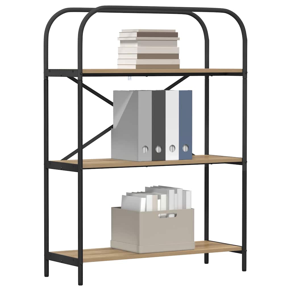 vidaXL Ράφι Βιβλίων artisan δρυς 80 x 30 x 109 εκ Επεξεργασμένο ξύλο