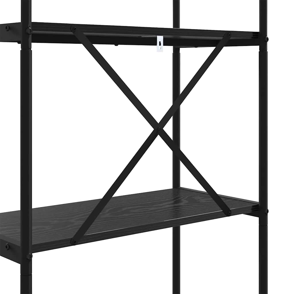 vidaXL Ράφι Βιβλίων Μαύρη δρυς 60 x 30 x 183 εκ Επεξεργασμένο ξύλο