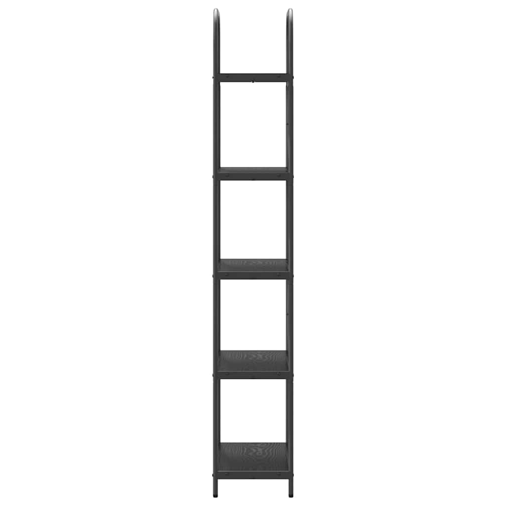 vidaXL Ράφι Βιβλίων Μαύρη δρυς 60 x 30 x 183 εκ Επεξεργασμένο ξύλο