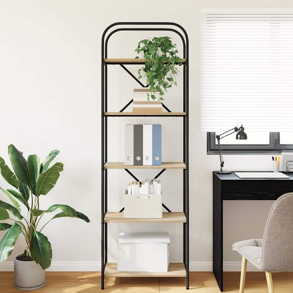 vidaXL Ράφι Βιβλίων Sonoma Δρυς 60 x 30 x 183 εκ Επεξεργασμένο ξύλο