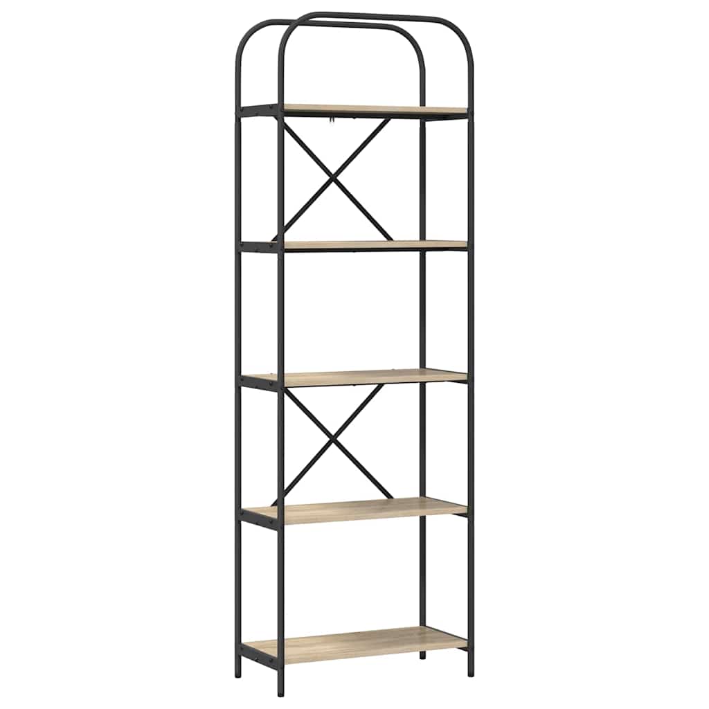 vidaXL Ράφι Βιβλίων Sonoma Δρυς 60 x 30 x 183 εκ Επεξεργασμένο ξύλο