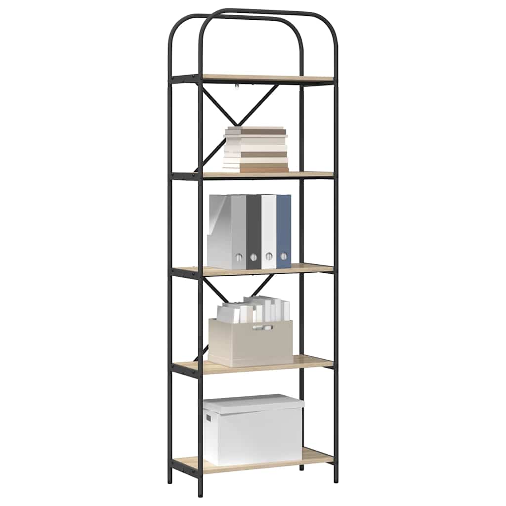 vidaXL Ράφι Βιβλίων Sonoma Δρυς 60 x 30 x 183 εκ Επεξεργασμένο ξύλο