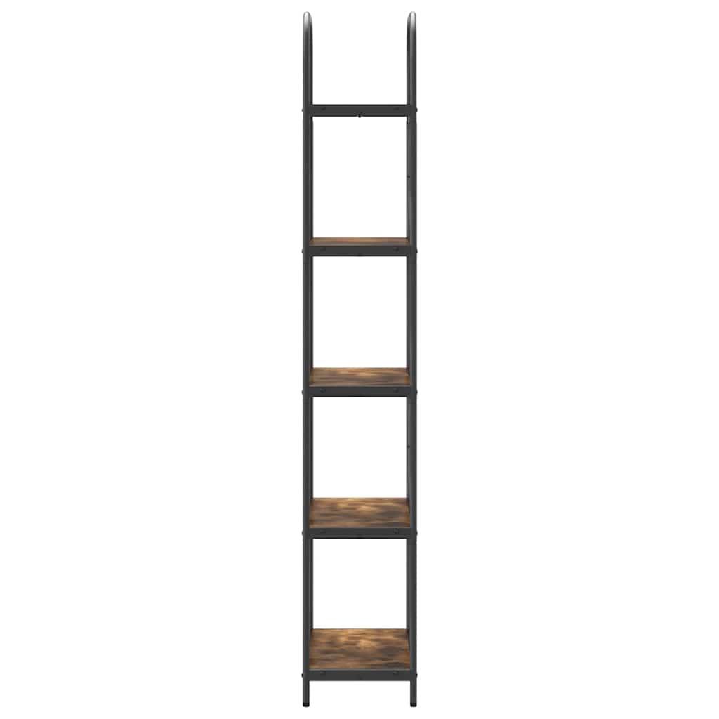 vidaXL Ράφι Βιβλίων Καπνιστή δρυς 60 x 30 x 183 εκ Επεξεργασμένο ξύλο