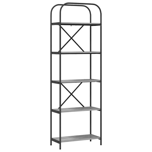 vidaXL Ράφι Βιβλίων Γκρι sonoma 60 x 30 x 183 εκ Επεξεργασμένο ξύλο