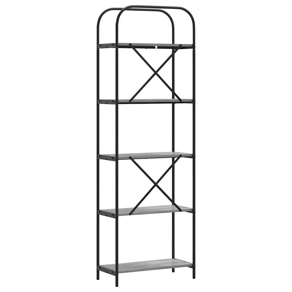 vidaXL Ράφι Βιβλίων Γκρι sonoma 60 x 30 x 183 εκ Επεξεργασμένο ξύλο