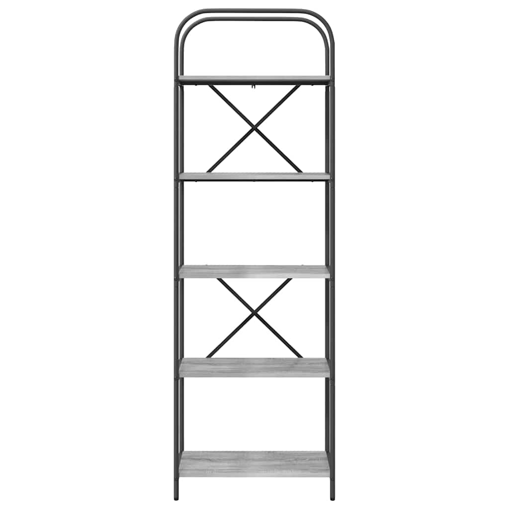 vidaXL Ράφι Βιβλίων Γκρι sonoma 60 x 30 x 183 εκ Επεξεργασμένο ξύλο