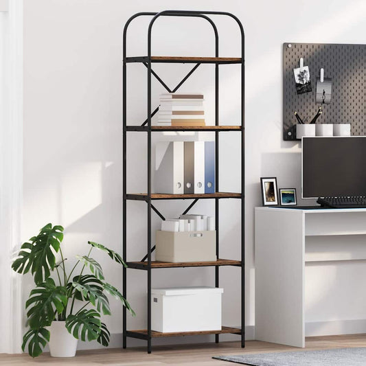 vidaXL Ράφι Βιβλίων Παλιό ξύλο 60 x 30 x 183 εκ Επεξεργασμένο ξύλο